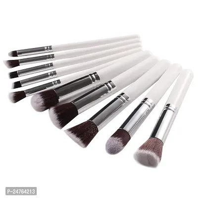 HUDA GIRL Makeup Brush Set, 10pcs Premium Synthetic Makeup Brushes, Soft and non-shedding, Foundation, Blending, Face Powder, Eyeshadow, Makeup Combo brush kit (White)-thumb3