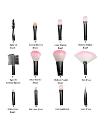 HUDA GIRL Beauty Professional Makeup Brush Set, 12Pcs Brush Kit with Pink Leather Case-thumb2