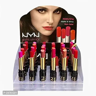 NYN Professional Matte Lipsticks for Women - 24 Pieces Multicolored LIpstick