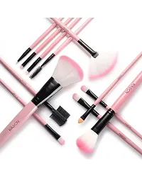 HUDA GIRL Beauty Professional Makeup Brush Set, 12Pcs Brush Kit with Pink Leather Case-thumb1