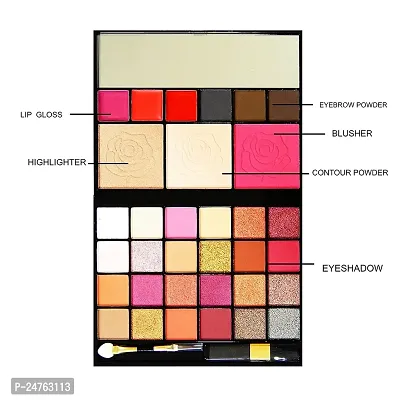 HUDA CRUSH BEAUTY Eyeshadow Palette with Brush Set Combo of All in One Makeup kit Palette with White Foundation Brush for face Makeup-thumb4