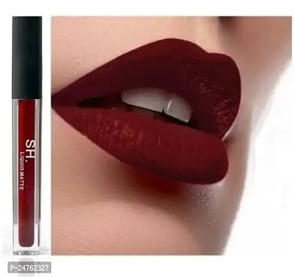SH.HUDA Liquid Matte Lipstick, Long Lasting, 16hr Wear, Superstay Matte Ink (DEEP MAROON)