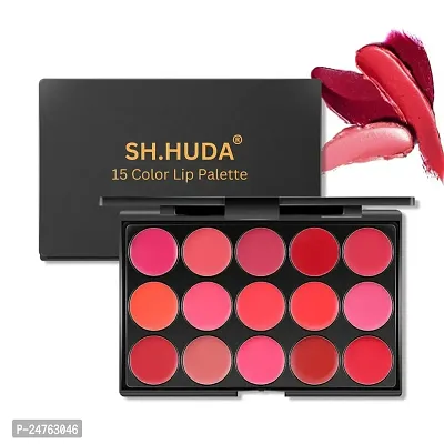 SH.HUDA 15 Shade Lipstick Palette Makeup Kit for Women and Girls