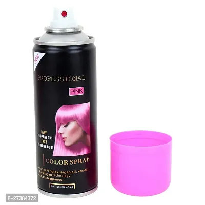 Pink 1 Day Temporary Hair Color Spray With Argan Oil, Botox, Keratin  Collagen, 125g