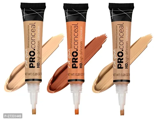 Flawless Finish Pro Hd Waterproof Concealer Cream For Natural Full Coverage Pack Of 3