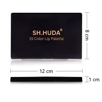 SH.HUDA Professional Beauty 15 Color Ultra Pigmented Infinity Matte Lip Color Palette-thumb3