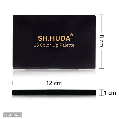 SH.HUDA Professional Beauty 15 Color Ultra Pigmented Infinity Matte Lip Color Palette-thumb4