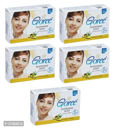 5 PCS Goree Whitening Soap   Ultimate Skin Brightening for Men   Women