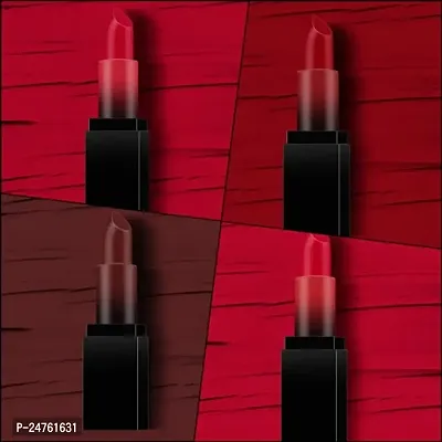 HUDA GIRL BEAUTY Fabulous 4 Red Edition Cushion Matte Lipstick, 4 in 1 Velvet Matte Finish Lipsticks Combo-thumb3