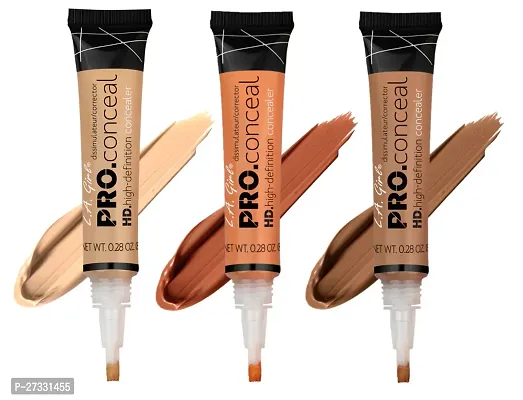 Flawless Fusion Nude Matte And Poreless Full Coverage Concealer - Lightweight, Vegan, Cruelty-Free Pack Of 3
