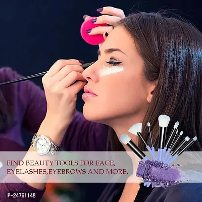 HUDACRUSH BEAUTY Professional Makeup Brush Set of 12 Face Makeup Brushes Makeup Brush Set - Blue-thumb5