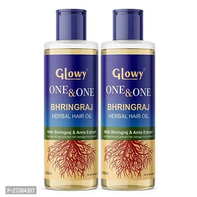 Maha Bhringraj Hair Oil - Ayurvedic onon Mahabhringraj Herbal Hair Oil with Amla Extracts for Scalp Massage, Hair Growth Pack Of 2-thumb0