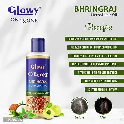 Maha Bhringraj Hair Oil - Ayurvedic onon Mahabhringraj Herbal Hair Oil with Amla Extracts for Scalp Massage, Hair Growth, Reduce Hair fall  Strengthens-thumb4