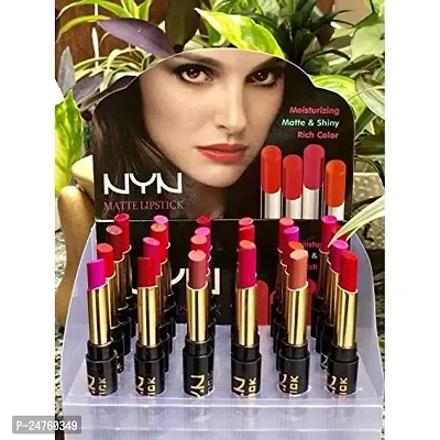 ClubComfort � NYN Make Line Matte Waterproof Multicolour Lipsticks - Set of 24