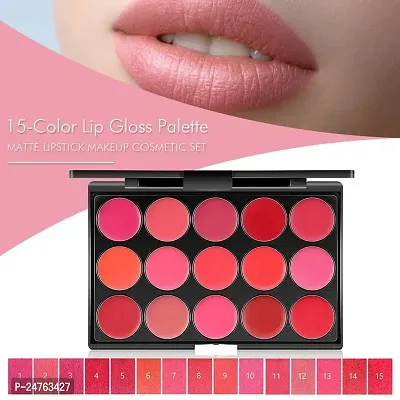 SH.HUDA Professional Beauty 15 Color Ultra Pigmented Infinity Matte Lip Color Palette-thumb5