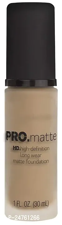 HUDACRUSH BEAUTY Pro Matte High Definition LA Foundation, Waterproof Long Lasting Matte Girl Cream Foundation for Face Makeup (30ml) (Bisque)-thumb0