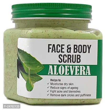 HUDACRUSH BEAUTY Aloevera Scrub: Your Ultimate Solution for Acne, Ageing, and Dark Circles (400ml)