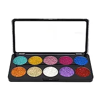 HUDA GIRL BEAUTY 10 Color Glitter Eyeshadow Palette (Shade - 02)-thumb2