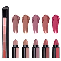 HUDA CRUSH BEAUTY Makeup Kit for Girls, Lipstick Combo Set 5 fabulous Shades in 1 Nude Edition Matte Finish Lipsticks with All iin one Makeup Palette-thumb3