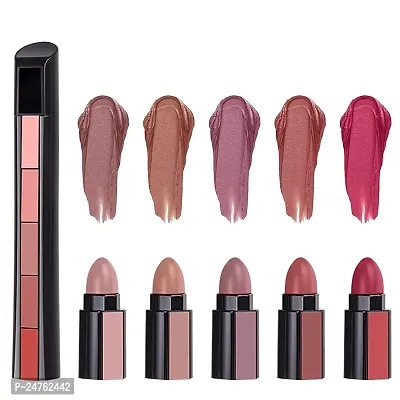 HUDA CRUSH BEAUTY Makeup Kit for Girls, Lipstick Combo Set 5 fabulous Shades in 1 Nude Edition Matte Finish Lipsticks with All iin one Makeup Palette-thumb4