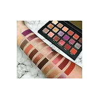 HUDA CRUSH BEAUTY Eyeshadow Palette with Brush Set Combo of Rose Gold Remastered Edition Eye Shadow Pallet with White Foundation Brush For Face Makeup-thumb3