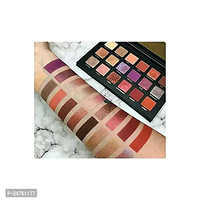 HUDA CRUSH BEAUTY Eyeshadow Palette with Brush Set Combo of Rose Gold Remastered Edition Eye Shadow Pallet with White Foundation Brush For Face Makeup-thumb4