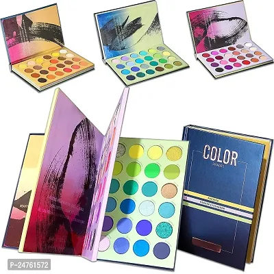 HUDA GIRL 72 Colors Eyeshadow Palette, 4 In 1 Color Book Makeup Palette Set Highly Pigmented Glitter Natural Ultra Eye Shadow Powder Easy To Bl-thumb2