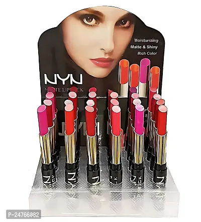 NYN 24-Piece Collection: Matte, Waterproof, and Long-Lasting Lipsticks for Women-thumb0