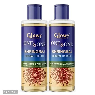2 pcs Maha Bhringraj Hair Oil - Ayurvedic onon Mahabhringraj Herbal Hair Oil with Amla Extracts for Scalp Massage Hair Growth Reduce Hair fall  Strengthens