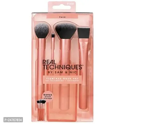NANCY AJRAM X Real Techniques 4 Pieces Premium Makeup Brushes Set with Stand
