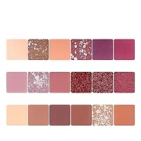 HUDA CRUSH BEAUTY Eyeshadow Palette with Brush Set Combo of The New Nude Eye Shadow Pallet with White Foundation Brush for Face Makeup-thumb3