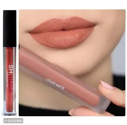 SH.HUDA Liquid Matte Lipstick, Long Lasting, 16hr Wear, Superstay Matte Ink (BLUSHED NUDE)-thumb0