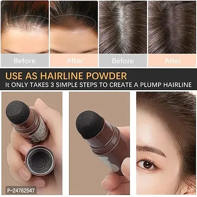HUDACRUSH BEAUTY 7 in 1 Eyebrow Pencil, Stamp, 2Pcs Brush and 3Pcs Stencils - Waterproof Eyebrow and Hairline Stamp Shadow Stick (Dark Brown Edition)-thumb2