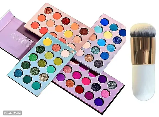 HUDA CRUSH BEAUTY 60 Shades Color Board Highly Pigmented Eyeshadow Palette Eyeshadow With White Foundation Blending Brush For Face Make Up