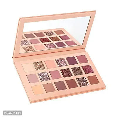 Women's  Girl's Nude Eyeshadow Palette with 18 Highly Pigmented Nude Matte Shimmery Eyeshadow - (Pack of 1)