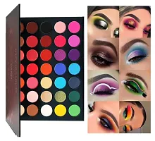 KASCN Professional Glazed Eyeshadow 35 Beauty Color Glitter and Shimmery Finish High Pigmented Multicolored Palette-thumb2