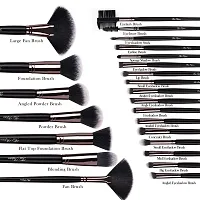 HUDA GIRL BEAUTY PROFESSIONAL 24 Pcs Makeup Brush Set for Foundation, Face Powder, Blush Blending Brushes, Cruelty-Free Synthetic Fiber Bristles with Leather Case (Handle May Vary)-thumb3