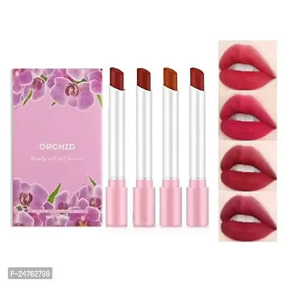 BEAUTY GLAZED Red Edition Cigarette Lipstick Sets Lip Kit, Moisturizing Velvet Matte Lipstick Combo Pack of 4