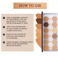 CIVAKI Full Coverage 12 Shades Supracolor Flawless Super Blendable, Waterproof, Long Lasting Dermacolor Mousse Foundation Palette for All Skin Types-thumb2