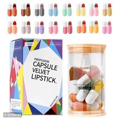 FOCALLURE Capsul Shaped Mini Matte Lipstick Set of 16 Multicolor lipstick