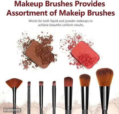 BEAUTY GLAZED Professional 12Pcs Makeup Brush Set with Travle Pouch (Pink)-thumb3