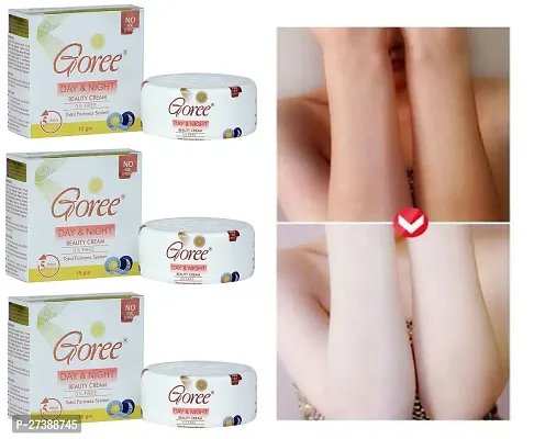 3 Pcs Goree Day And Night Face Cream: Total Fairness System - Optimal Skin Lightening With Advanced Penetrating Formula