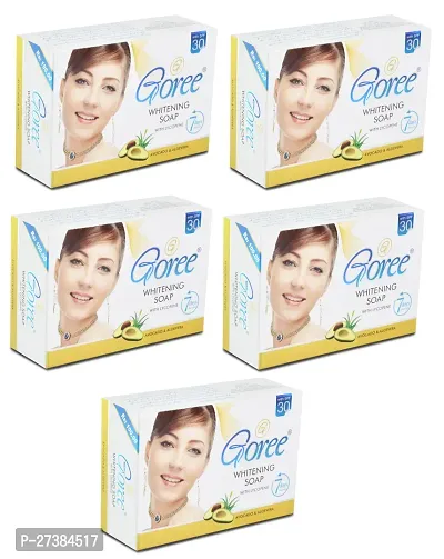 5 PCS Goree Whitening Soap for Men   Women-thumb0