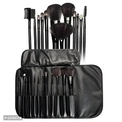 HUDA GIRL Beauty Professional Makeup Brush Set, 12Pcs Brush Kit with Black Leather Case-thumb0