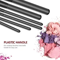 BEAUTY GLAZED Makeup Brush Set Professional and Personal Use - 12Pcs Platic Handle Brushes with Holder (Blue)-thumb1
