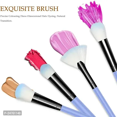 HUDACRUSH BEAUTY Professional Makeup Brush Set of 12 Face Makeup Brushes Makeup Brush Set - Blue-thumb4