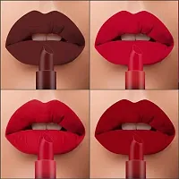 HUDA GIRL BEAUTY Fabulous 4 Red Edition Cushion Matte Lipstick, 4 in 1 Velvet Matte Finish Lipsticks Combo-thumb1