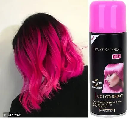 HUDA GIRL Beauty Pink 1 Day Temporary Hair Color Spray With Argan Oil, Botox, Keratin  Collagen, 125g