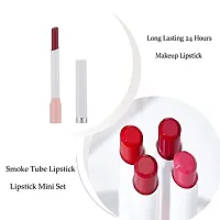 HUDA GIR BEAUTY 4 Colors Red Edition Moisturizer Smooth Lip Stick - Velvet Matte Lipstick Color may vary slightly due to the color setting)-thumb1