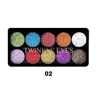 HUDA GIRL BEAUTY 10 Color Glitter Eyeshadow Palette (Shade - 02)-thumb1